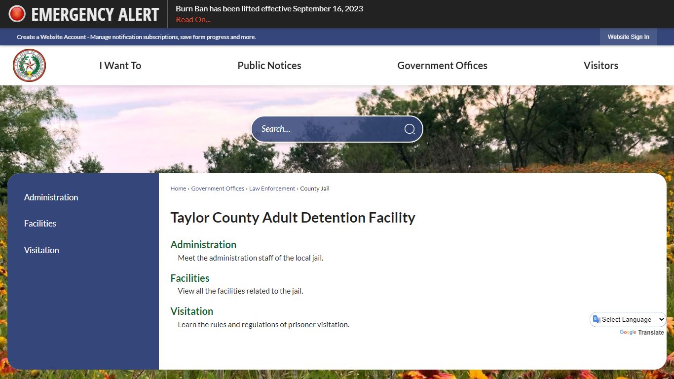 Taylor County Adult Detention Facility - Official Website