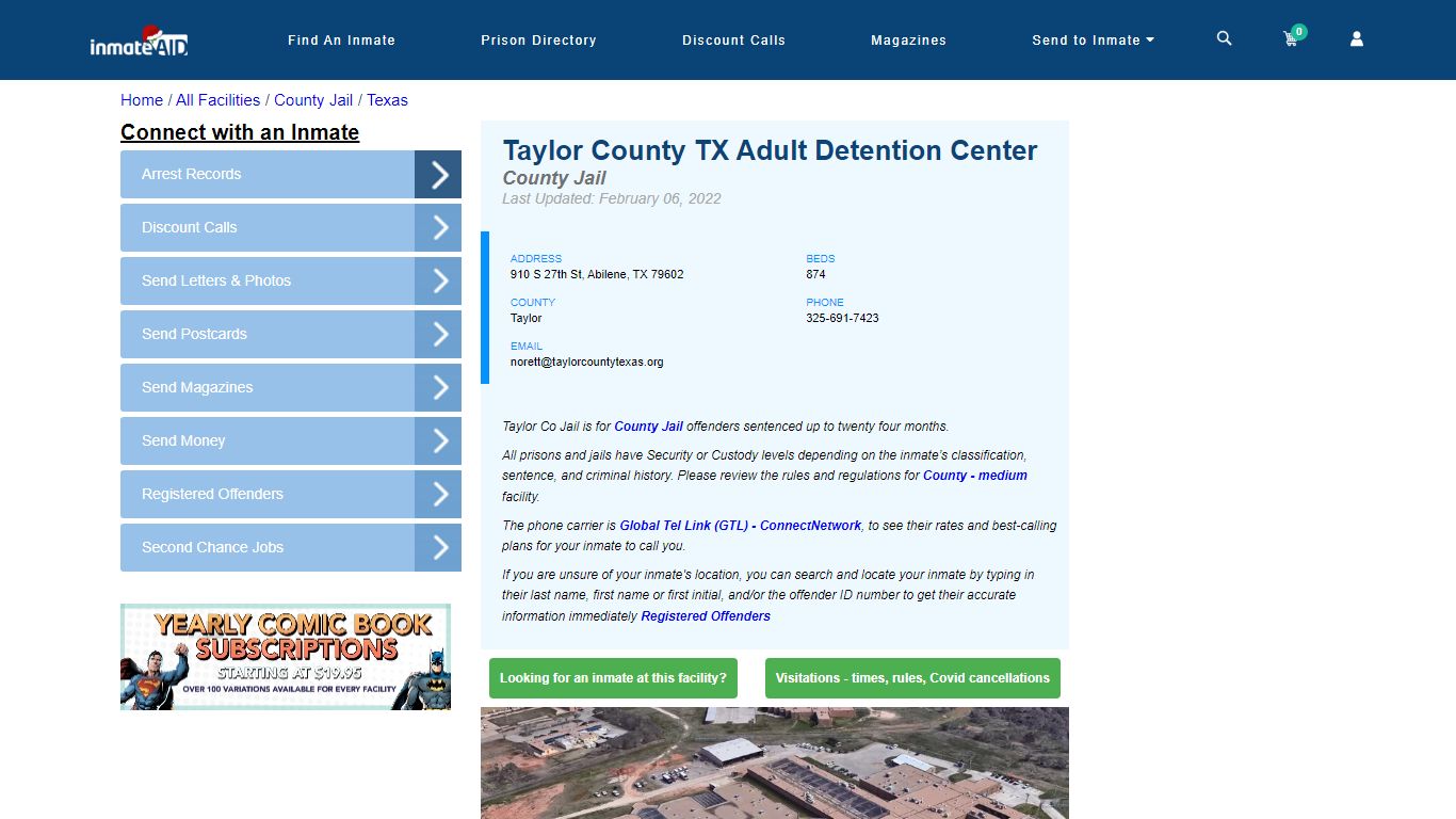 Taylor County TX Adult Detention Center - Inmate Locator - Abilene, TX